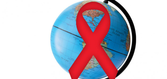 Globe with Red Ribbon