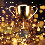 POZ Awards Trophey Gold glitter