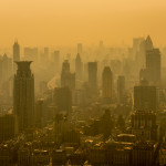 Shanghai Skyline smog air polution