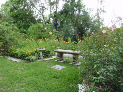 A place of respite within the Texas AIDS Memorial Garden