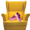 yellow wing chair and sneakers exercise illustration