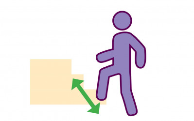 Step it up exercise on steps