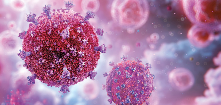computer generated model HIV