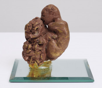 Joyce McDonald’s My Son, 1999, air-dry clay and found objects