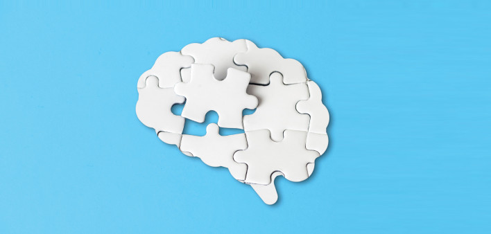 brain puzzle pieces illutration