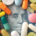 illustration pills and money