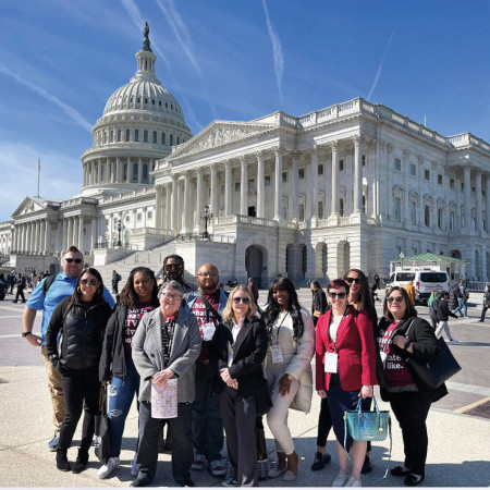 Hiers and advocates from Alabama at AIDSWatch in 2023