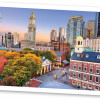 HIV Virus and Boston Skyline