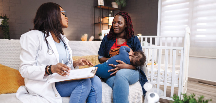 Mother and Child with a doctor