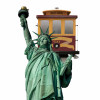 Statue of Liberty and Cable Car