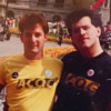 Christopher Reilly (left) and Gary A. Maffei lobbying for HIV funding at the New York State Capitol in Albany in 1989