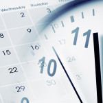 Clock face and calendar composite