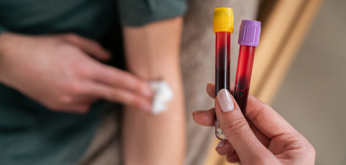 Female nurse holding blood collection tubes stock photo Blood Donation, Blood Test, Medical Test, Patient,
