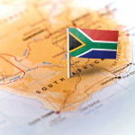 South Africa map and Flag