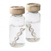 metal dna in vials vaccine concept