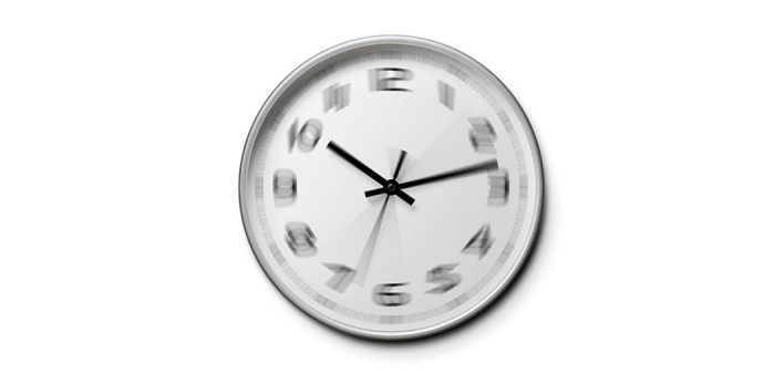 clock showing fast forward movement