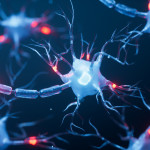 Biology nerve cell with biomedicine concept,