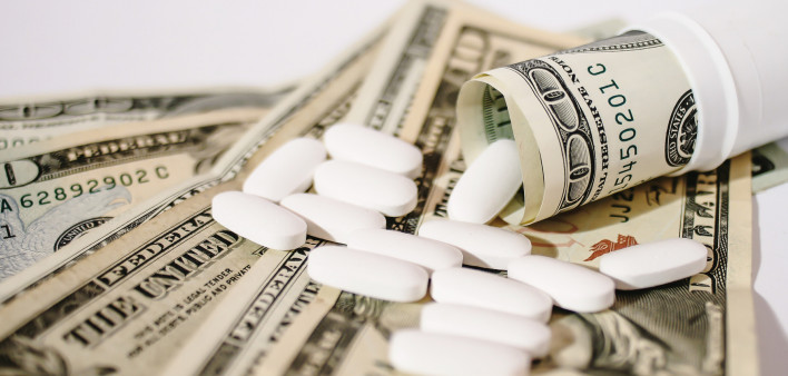 pills and money