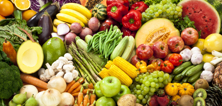 healthy fruits and vegetables
