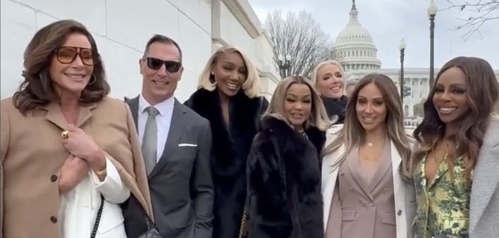 Real Housewives stars and Mistr CEO Tristan Schukraft on Capitol Hill, March 18, 2026, to advocate for funding HIV care and prevention.