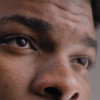 close up face black man