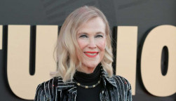 Catherine O'Hara at the premiere for The Studio at the Academy Museum of Motion Pictures.