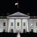 White House at night