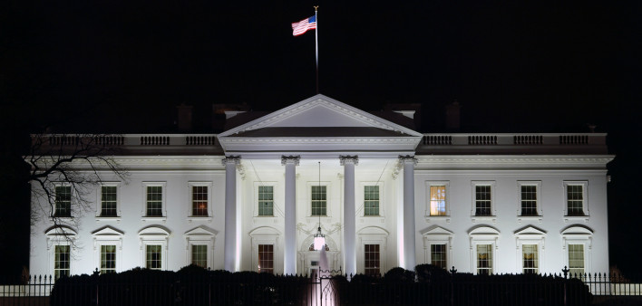 White House at night