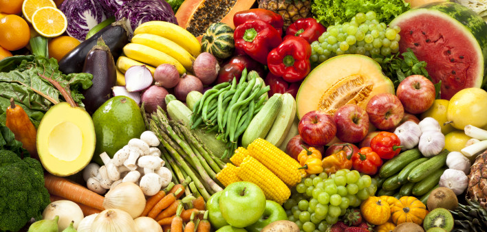 healthy fruits and vegetables