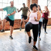 Group of adults in exercise class