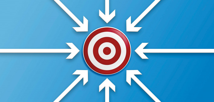 illustration arrows pointing at a target