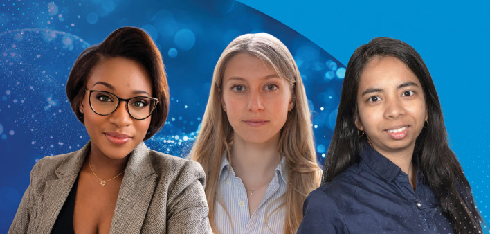 amfAR's 2026 Mathilde Krim Fellows: Drs. Ebony Gary, Delphine Depierreux, and Shalini Singh