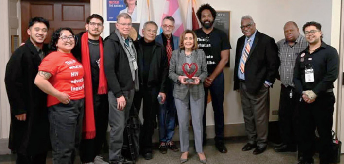 Representative Nancy Pelosi, a longtime HIV  advocate, received a Lifetime Achievement award