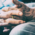Old man's hands elderly