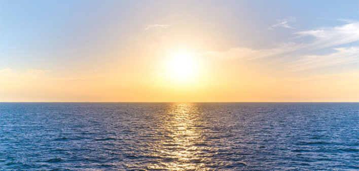 sunrise sunset over water
