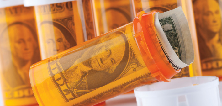 money in pill bottles