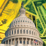 illustration Capitol building and money