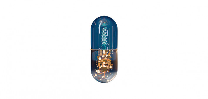 illlustration dna in pill