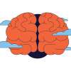 brain in the clouds illustration