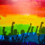 LGBTQ pride flag. Rainbow color flag. Gay and Lesbian pride
