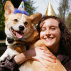 Amal Moussa holds her corgi, Martini. Moussa finished treatment the day before her 32nd birthday.