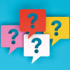 speech bubbles with question marks illustration