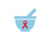 mortor and pestle and AIDS Ribbon icon
