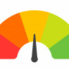 Customer satisfaction meter with different emotions.