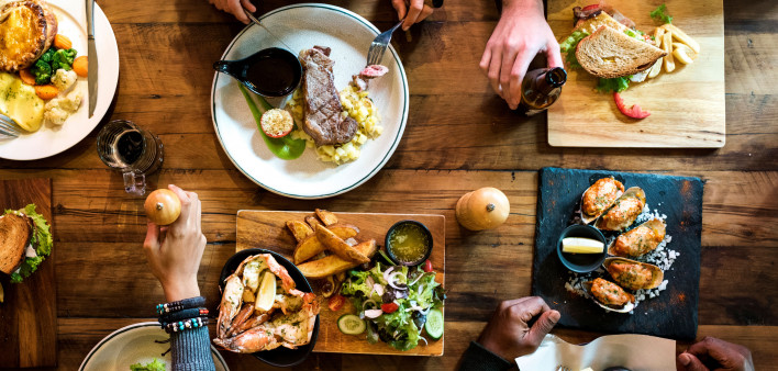 Diverse People Hang Out Pub Friendship