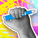 Collage style hand holding semaglutide Injection Pen cost or money concept with textures and vibrant colors stock illustration Semaglutide, Dieting, Injecting, Illustration, Medical Injection