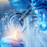Genetic research and Biotech science Concept.
