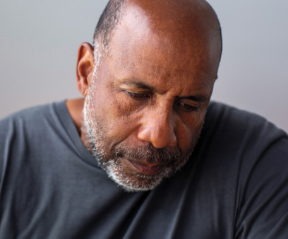pensive black man older