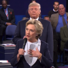 Clinton and Trump during the second presidential debate.