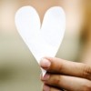 Paper heart cutout